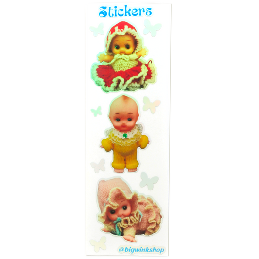 Fashion Kewpie Sticker Strip